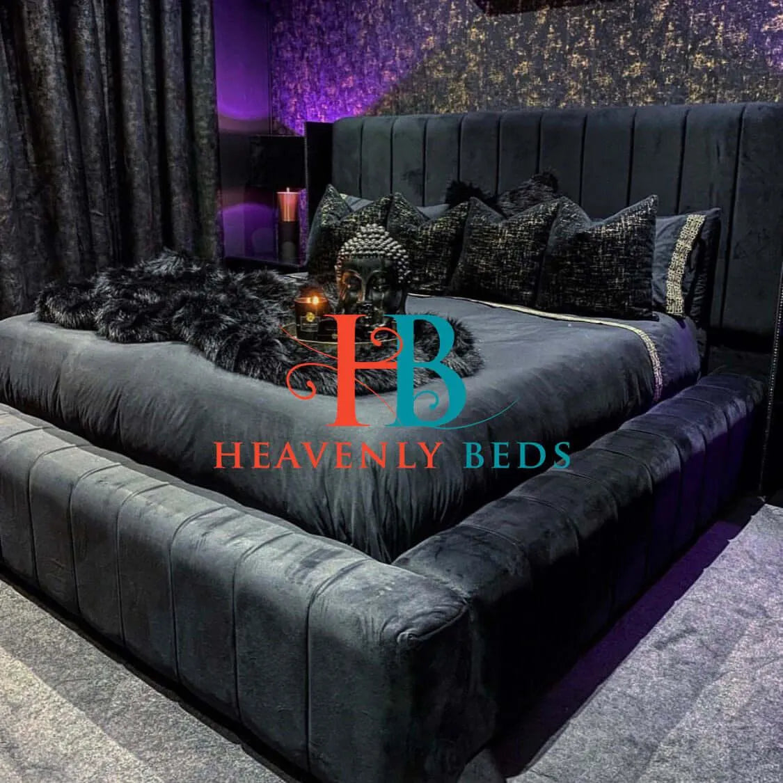 Royal Winged Ambassador Bed Frame - USA - Heavenlybeds